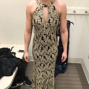 Black and Gold prom gown